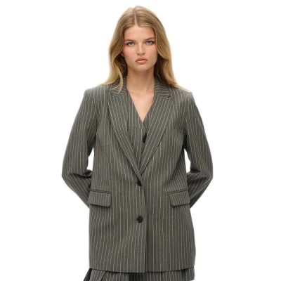 сако,дамски,сака,superdry,pinstripe,boyfriend,blazer,grey,(grey,pinstripe)