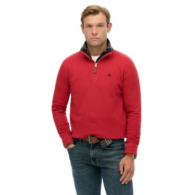 блуза,мъжки,пуловери,superdry,preppy,half,zip,sweater,red,(expedition,red)