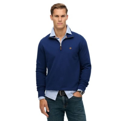блуза,мъжки,пуловери,superdry,preppy,half,zip,sweater,blue,(supermarine,navy)