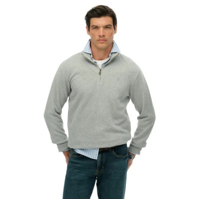 блуза,мъжки,пуловери,superdry,rib,half,zip,sweater,grey,(light,grey,marl)