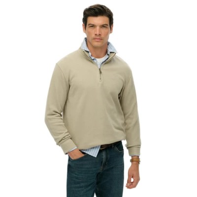 блуза,мъжки,пуловери,superdry,rib,half,zip,sweater,beige,(vintage,khaki)