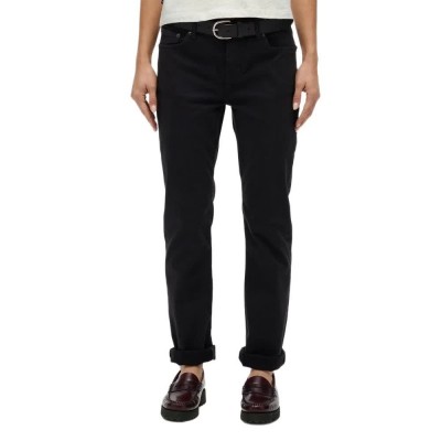 панталони,дамски,панталони,superdry,slim,sateen,pants,black,(black)