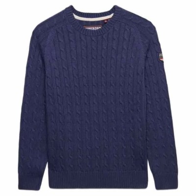блуза,дамски,пуловери,дамски,плетени,дрехи,superdry,slouchy,cable,sweater,blue,(soft,navy)