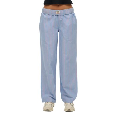 панталони,дамски,панталони,superdry,stripe,elastic,dress,pants,blue,(blue,pink,stripe)