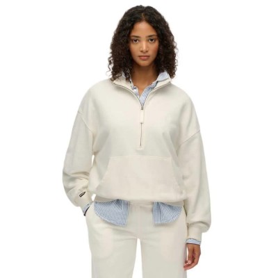 блуза,дамски,пуловери,дамски,плетени,дрехи,superdry,studios,half,zip,sweater,white,(off,white)