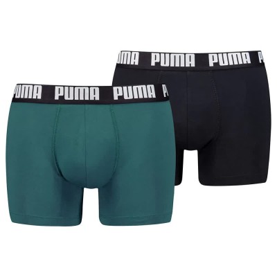 боксерки,мъжко,бельо,puma,everyday,basic,boxers,2,units,green,black,(emerald,ice,black)