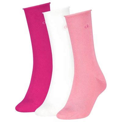 чорапи,дамски,чорапи,calvin,klein,701234368,socks,3,pairs,white,pink,(rose,pink)