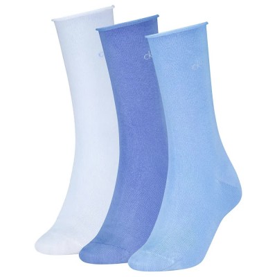 чорапи,дамски,чорапи,calvin,klein,701234368,socks,3,pairs,blue,(sky,blue)
