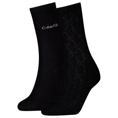 чорапи,дамски,чорапи,calvin,klein,701237676,socks,2,pairs,black,(black)