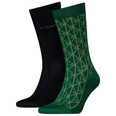чорапи,мъжки,чорапи,calvin,klein,701237677,socks,2,pairs,green,black,(forest,green)