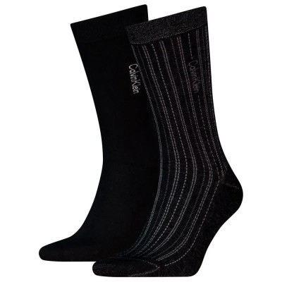 чорапи,мъжки,чорапи,calvin,klein,701237870,socks,2,pairs,black,(black)