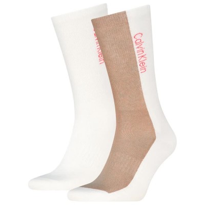 чорапи,мъжки,чорапи,calvin,klein,701237879,crew,socks,2,pairs,beige,white,(beige)