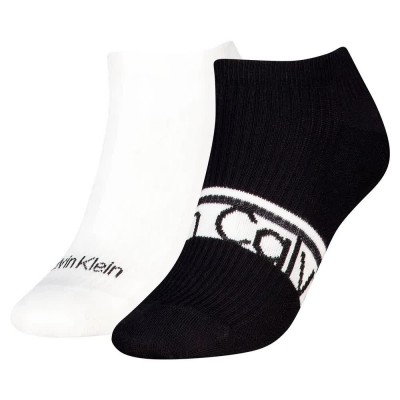 чорапи,дамски,чорапи,calvin,klein,701238129,socks,2,pairs,white,black,(black)