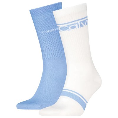 чорапи,мъжки,чорапи,calvin,klein,701238808,crew,socks,2,pairs,white,blue,(sky,blue)