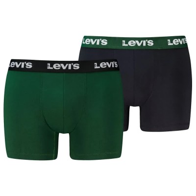 боксерки,мъжко,бельо,levi´s,®,repeat,logo,brief,boxers,2,units,green,black,(green,black)