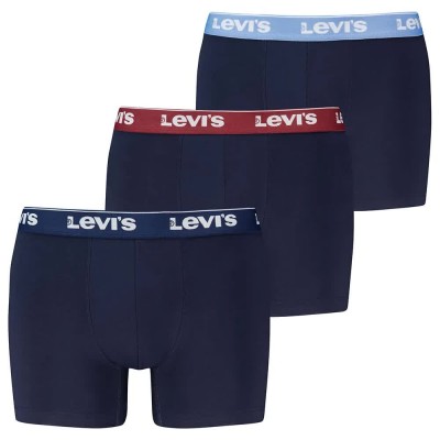 боксерки,мъжко,бельо,levi´s,®,repeat,logo,brief,boxers,3,units,blue,(navy,multicolor)