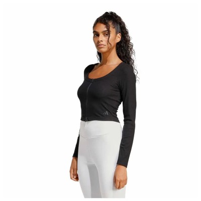 жилетка,дамски,пуловери,дамски,плетени,дрехи,adidas,season,essentials,rib,cardigan,black,(black)