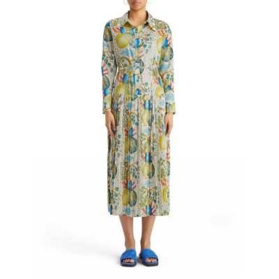 рокля,дамски,поли,и,рокли,scotch,&,soda,177728,long,sleeve,long,dress,refurbished,green,(embassy,tree,aop)