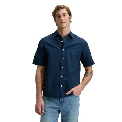 риза,с,къс,ръкав,дамски,ризи,мъжки,ризи,lee,112376564,short,sleeve,shirt,blue,(rivet,navy)