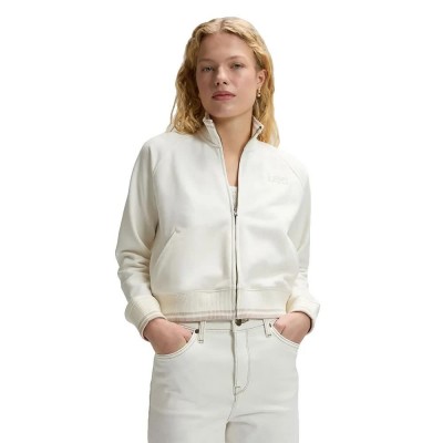 блуза,дамски,блузи,lee,112376983,relaxed,fit,full,zip,sweatshirt,beige,(ecru)