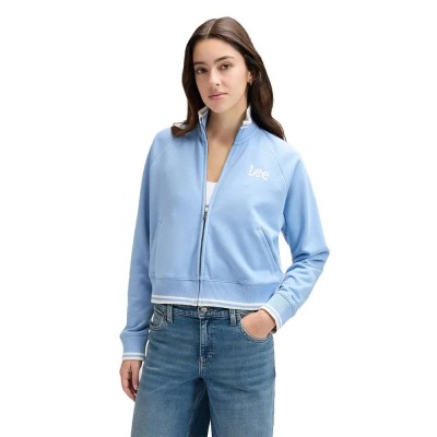 блуза,дамски,блузи,lee,112376984,relaxed,fit,full,zip,sweatshirt,blue,(halogen)