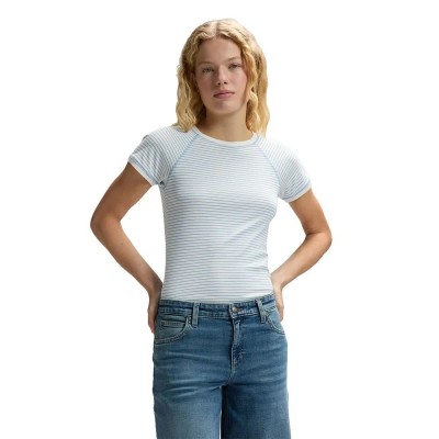 бебешка,тениска,мъжки,тениски,дамски,тениски,lee,baby,short,sleeve,t,shirt,blue,(halogen,stripe)