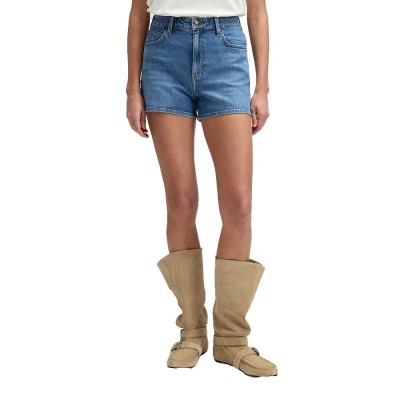 къси,панталони,мъжки,панталони,дамски,панталони,lee,carol,regular,fit,denim,shorts,blue,(sleet)