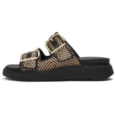 сандали,дамски,сандали,и,чехли,fitflop,gen,ff,buckle,graphic,weave,sandals,black,(black)