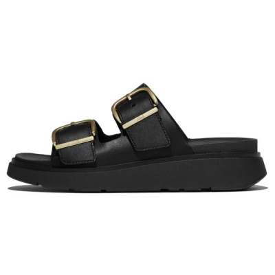 сандали,дамски,сандали,и,чехли,fitflop,gen,ff,buckle,tumbled,leather,sandals,black,(black)
