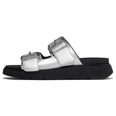 сандали,дамски,сандали,и,чехли,fitflop,gen,ff,buckle,tumbled,leather,sandals,silver,(silver)