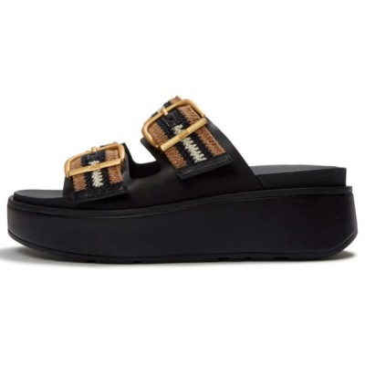 сандали,дамски,сандали,и,чехли,fitflop,gen,ff,max,buckle,stripe,webbing,sandals,black,(black,mix)