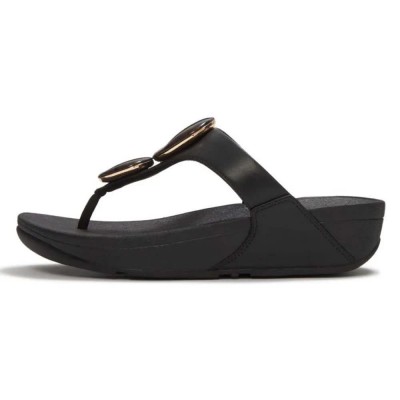 сандали,дамски,сандали,и,чехли,fitflop,lulu,marbled,stone,toe,post,sandals,black,(black)