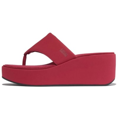 сандали,на,платформа,дамски,сандали,и,чехли,fitflop,platform,toe,post,wedge,sandals,red,(burnt,berry)