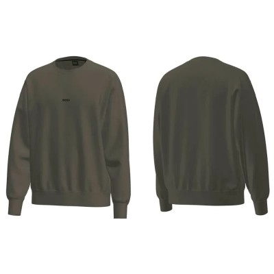 блуза,мъжки,пуловери,boss,stenson,10272320,01,sweatshirt,green,(dark,beige)