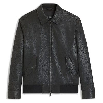 яке,мъжки,якета,дамски,якета,и,палта,boss,yuze,10277443,leather,jacket,black,grey,(black)