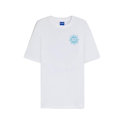 тениска,мъжки,тениски,дамски,тениски,hugo,10272982,blue,short,sleeve,t,shirt,white,(white)