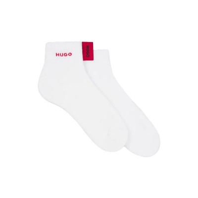 чорапи,мъжки,чорапи,hugo,label,10267309,socks,2,pairs,white,(white)