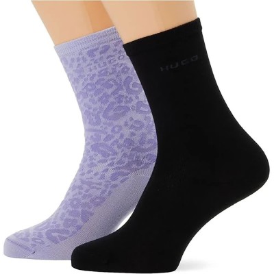 чорапи,мъжки,чорапи,дамски,чорапи,hugo,leo,logo,red,socks,2,pairs,black,purple,(bright,purple)