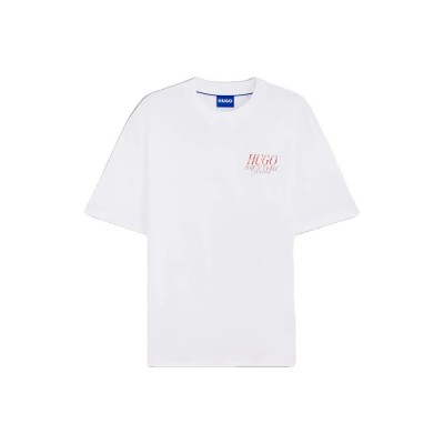 тениска,мъжки,тениски,дамски,тениски,hugo,nofishix,10272987,blue,short,sleeve,t,shirt,white,(white)