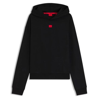 суичър,дамски,блузи,hugo,signature,10249155,hoodie,black,(black)