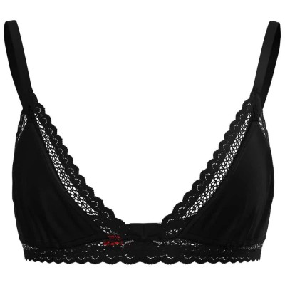 дамско,бельо,дамски,бикини,и,танкини,hugo,unique,10273201,triangle,bra,black,(black)