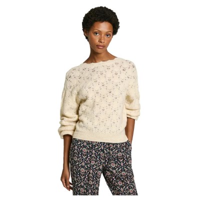 блуза,дамски,пуловери,дамски,плетени,дрехи,pepe,jeans,helen,wrap,sweater,refurbished,beige,(ecru,white)