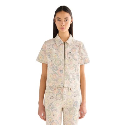 риза,с,къс,ръкав,дамски,ризи,мъжки,ризи,wrangler,112378163,short,sleeve,shirt,beige,(firework,floral)