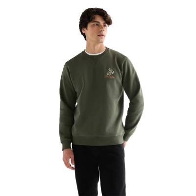 блуза,мъжки,пуловери,wrangler,embroidery,crew,sweatshirt,green,(deep,depths)