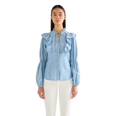дамски,блузи,wrangler,romance,long,sleeve,blouse,blue,(manor,blue)