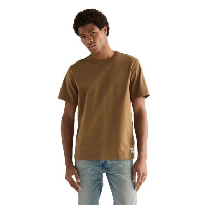 тениска,мъжки,тениски,дамски,тениски,wrangler,solid,short,sleeve,t,shirt,brown,(kangaroo)