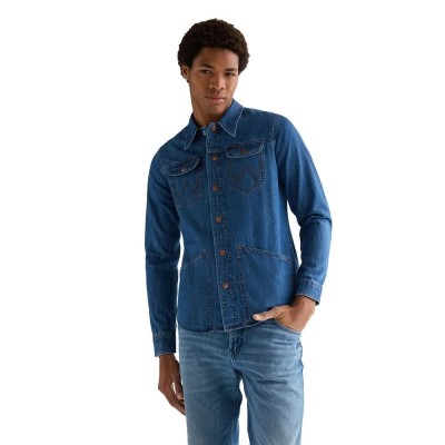 риза,с,дълъг,ръкав,дамски,ризи,мъжки,ризи,wrangler,wrange,long,sleeve,shirt,blue,(harbor,blue)