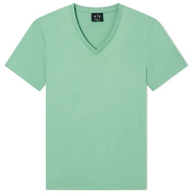 тениска,мъжки,тениски,дамски,тениски,armani,exchange,8nzt75,zja5z,short,sleeve,v,neck,t,shirt,green,(shale,green)