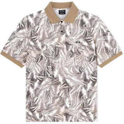 дамски,блузи,с,яка,мъжки,блузи,с,яка,armani,exchange,xm002355,af10366,short,sleeve,polo,white,(cream,leaf,allover,print,black)