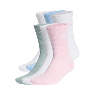 чорапи,мъжки,чорапи,дамски,чорапи,adidas,cushioned,crew,socks,6,units,multicolor,(white,clear,pink,glow,blue,wonder,sage)